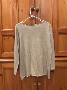Massimo Dutti Beige Knit Long Sleeve Top